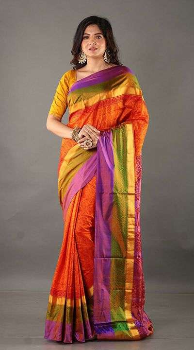 Ajrakh Saree